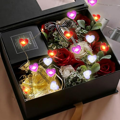 Heart String Lights 10FT 30 LED Romantic Valentine's Day Fairy Light for Decorating Celebrations Gift Giving - style: heart