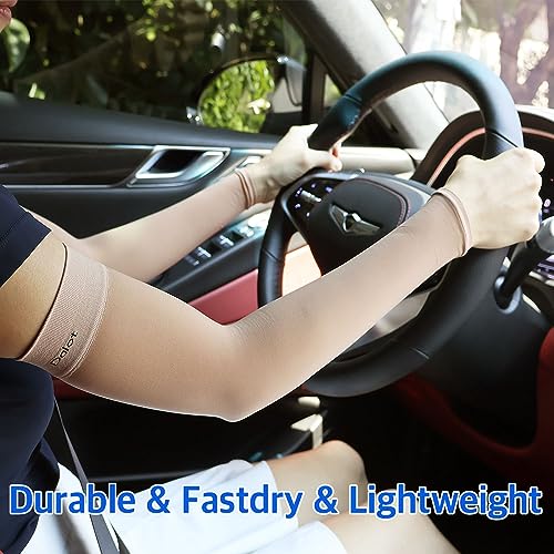 Nutriadvisor Dalot Skin color Natural Sun Protection Arm Sleeves for Women Men - color: Arm Sleeves