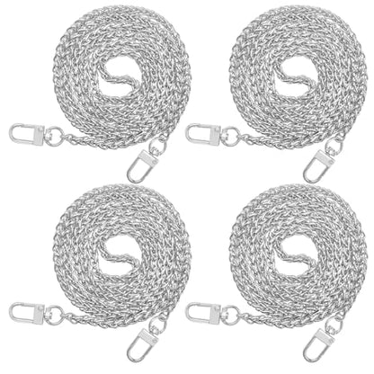 ELANE 4 PCS Purse Chain Straps,47" Purse Straps Purse Chains for Handbags Accessories for Crossbody Bags Purses - color: O-silver