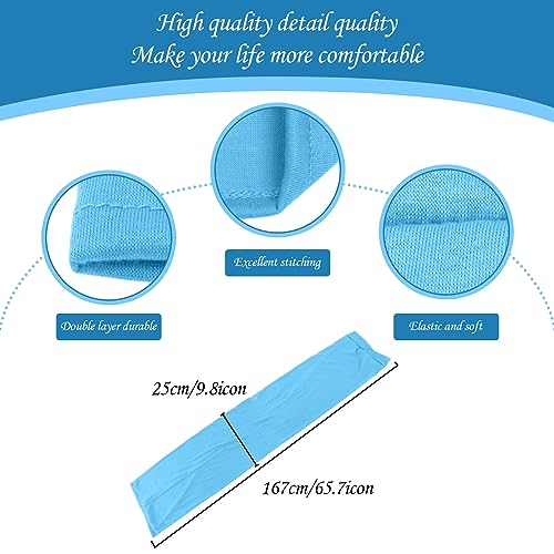 Turban Head Wrap Scarf,African Women' Soft Long Scarf Shawl Hair Bohemian Headwrap Stretch Headband Tie - color: Lake Blue