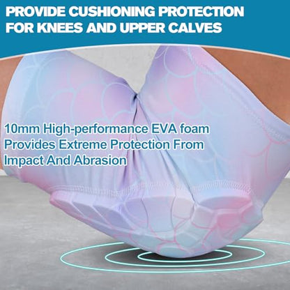 Knee Pads Football Compression Padded Leg Sleeve Knee Protection Pads For Basketball Baseball Volleyball Cycling Wrestling - Adult & Youth Size (F-Pink 1 Pair)