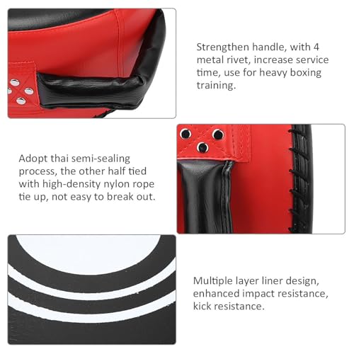 Gavigain Boxing Pads, Boxing Pads Curved Focus Mitts Taekwondo Focus Strength Training Shield Kick Boxing Pad for MMA, Kickboxing, Martial Arts, Muay Thai, Karate Training - color: Black