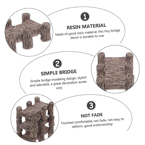 Abaodam 12pcs Mini Resin Bridge Model DIY Landscape Decor Miniature Bridge Statue for Aquarium