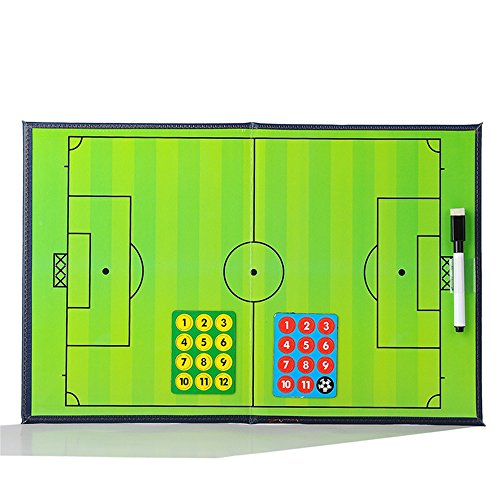 Pure Vie Portable Magnetic Soccer Coaching Board Football Tactics Clipboard - color: 17.32'' X 12.6''
