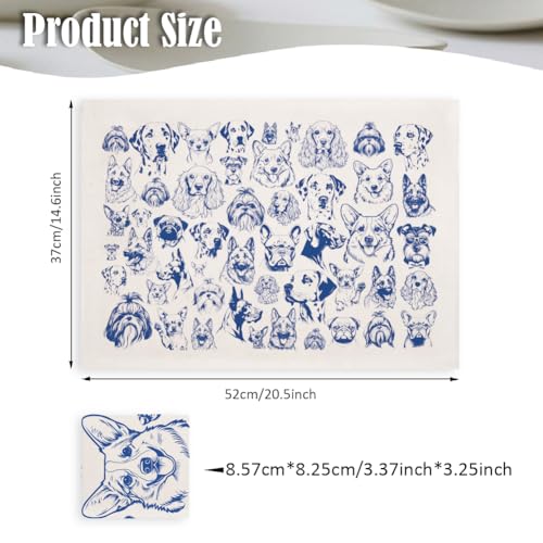SUPERDANT 5PCS Dogs Underglaze Paper Transfer Animals Transfer Papers for Clay Ceramic Porcelain Under Glaze Transfers for Pottery Enamel Decals Blue Underglaze Decal Handcrafted Gifts - style: Dogs