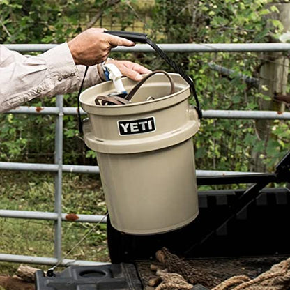 YETI Loadout 5-Gallon Bucket, Impact Resistant Fishing/Utility Bucket - color: Tan