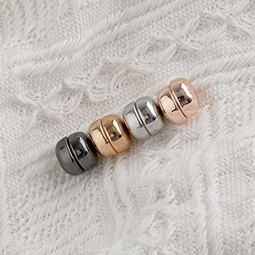 AIEX Set of 4 Magnetic Hijab Magnets Matte Magnetic Pins Magnetic Scarf Magnet for Loose Hijab for Women and Girls (4 Colors) - color: Rose Gold, Silver