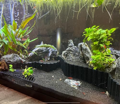 Flexible Wall | Aquarium Substrate Divider 3 Pack | Aquarium Gravel Divider | Separate Gravel in Aquarium or Terrarium | Flexible Wall 3 Sizes Aquarium Decoration, Black