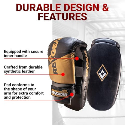 Revgear Phoenix Boxing Mitts and Pads Pair (All in One - Target & Glove) - Ideal Boxing Equipment for Men, Women, Kids - Perfect for MMA, Muay Thai, Kickboxing, Sparring, and Boxeo Training