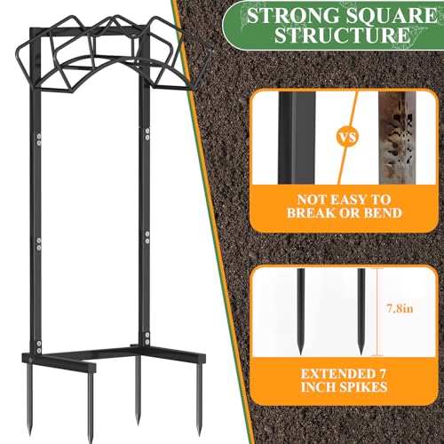 Qatsrin Super Stable Garden Hose Holder, Water Hose Reel holds 160ft, Black | Freestanding Water Hose Storage Hanger, Detachable Hose Stand Box for Outside Yard Lawn Farm - color: Black