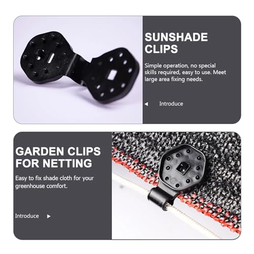 300pcs Sun Shade Net Cloth Plastic Clips Sturdy Lock Grip Fix Clamp Net Hook Holder Breeding Greenhouse Accessories