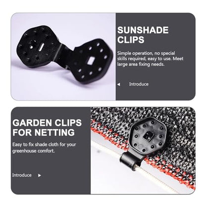 300pcs Sun Shade Net Cloth Plastic Clips Sturdy Lock Grip Fix Clamp Net Hook Holder Breeding Greenhouse Accessories