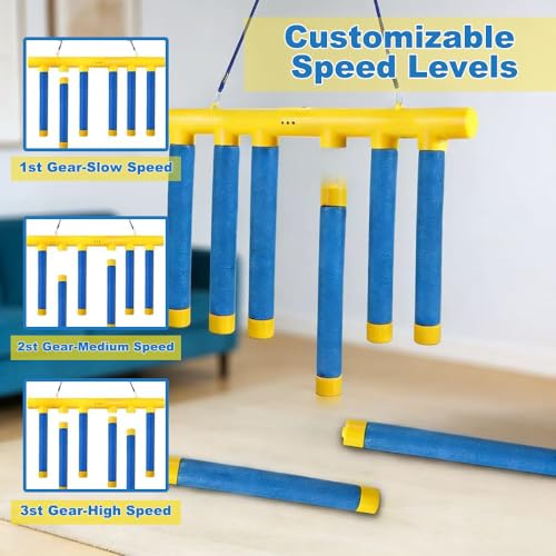 Reflective Drop Stick Challenge Game, Hand-Eye Coordination Reflex Training Toy with 3 Speed Modes, Interactive Catching Sticks Game - color: Light blue