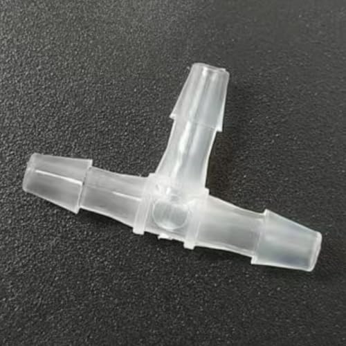 3 Way Tee Connector Equal Barbed T-Fitting 3 Way Hose Barb Adapter for Laboratory Biochemical Analytical Instruments Food Machinery Aquarium Equipment 100pc/pk (3.2mm 1/8'' Cir) - size: 3.2mm 1/8'' Cir
