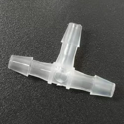 3 Way Tee Connector Equal Barbed T-Fitting 3 Way Hose Barb Adapter for Laboratory Biochemical Analytical Instruments Food Machinery Aquarium Equipment 100pc/pk (3.2mm 1/8'' Cir) - size: 3.2mm 1/8'' Cir