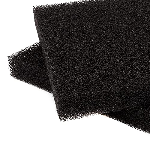 Aquarium Sponge Filter Media Pad 9 x 9 x 1 inch, Cut to Fit Biochemical Filter Bio Foam Pad, 2 Pcs