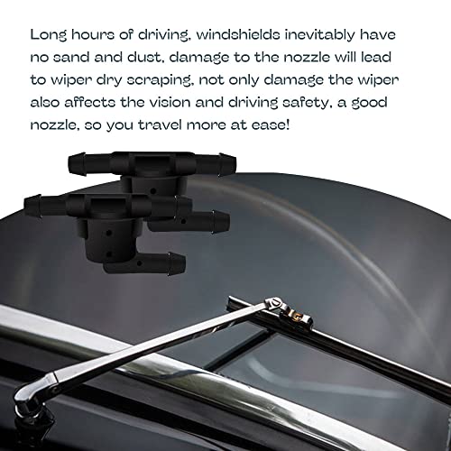 HAOBO 2PCS Wiper Washer Windshield Check Valve Replacement for Most Vehicles, Automotive Accessories Spray Jet Kit for Front Windshield Wiper Washer Nozzles Replaces OEM #85321-28020