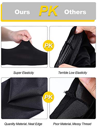 Bememo Unisex UV Protection Sleeves Long Arm Sleeves for Women Cooling Arm Cover for Outdoor(Black,12 Pairs) - color: Black