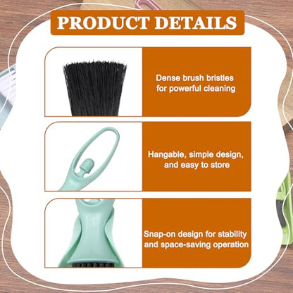 uxcell Mini Dustpan and Brush Set, Small Broom and Dustpan Set for Office Tabletops Sofas Keyboards Home Cleaning Tool, Light Blue - color: Light Blue