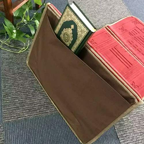 Mat Muslim Prayer Rug - Foldable with backrest- Prayer seat - Islamic Travel Prayer (Red Design) - color: Red Design