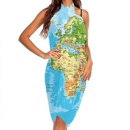 Women Swimwear Pareo Beach Cover Up Bikini Sarong Swimsuit Wrap Skirts - color: Color239