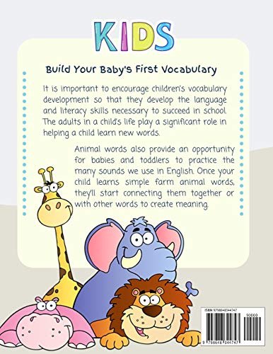Animals Deep Fun Learning Book for Kids with Jumbo Flash Cards. Arabic English Bilingual Visual Dictionary: My Childrens learn flashcards alphabet ... forest, zoo, farm animal metodo montessori