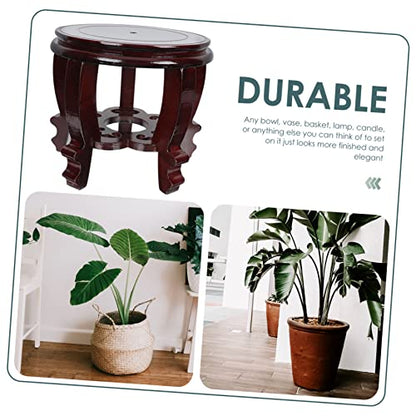 balacoo Wooden Pedestal Fish Tank Display Stand High Tall Aquarium Base for Home Decorative Antique Style with Fine Workmanship and