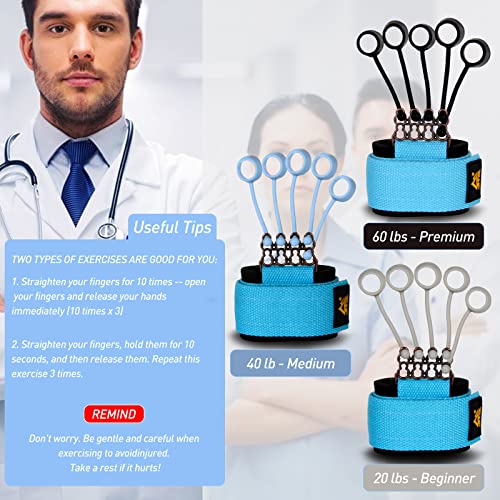 Finger Strengthener & Finger Exerciser, 3 Resistance Levels for Grip Training