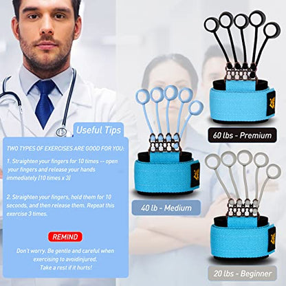 Finger Strengthener & Finger Exerciser, 3 Resistance Levels for Grip Training