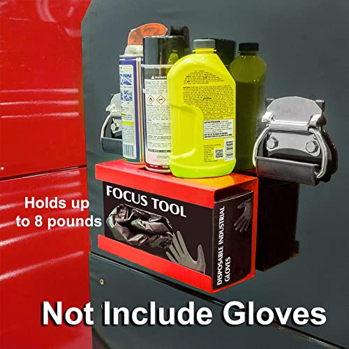 CASOMAN Magnetic Glove/Tissue Dispenser, 8LBS Capacity, Red Glove Dispenser Wall Mount, Glove Box Holder for Wall Mount, Magnetic Glove Box Holder, Not Include Gloves - color: Red