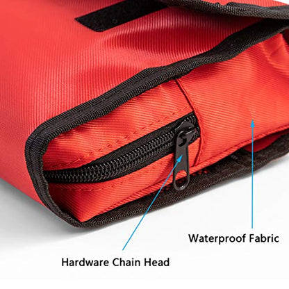 Nylon First Aid Empty Kit,Compact and Lightweight First Aid Bag for Emergency at Home, Office, Car, Outdoors, Boat, Camping, Hiking(Bag Only) (2 Pack Red Foldable) - size: 9.7*8.1 Inch