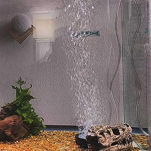 SLOCME 4 Inch Aquarium Air Stone - Air Bubble Stone with Suction Cup Dissolving Oxygen Diffusers Air Pump Accessories for Aquarium Fish Tank