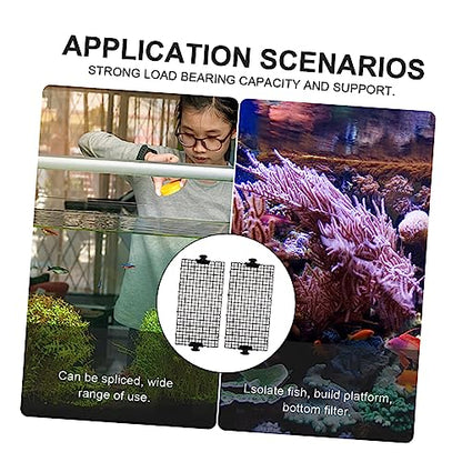 Happyyami 1set Fish Tank Divider Isolation Mesh Cups for Fish Breeding High Permeability Design Easy Installation Set
