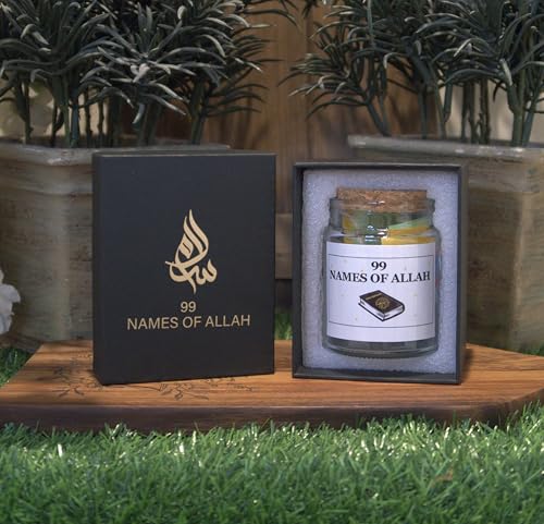 Islamic Inspirational Jars - Read Me When Quranic Verses, Hadith Collection, and 99 Names of Allah Jars - Quranic Affirmations - Ramadan and Eid Gifts for Muslims (99 Names of Allah) - style: 99 Names of Allah