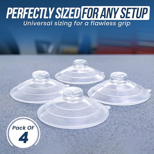 UBL Large Replacement Suction Cups - Strong Window Mount (Set of 4) | Heavy Duty Suction Cups for Windshields, & Emergency Vehicle Lights - Compatible with Feniex, Whelen & Federal Signal