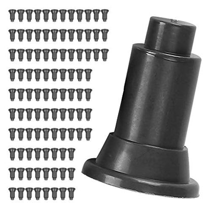 100Pcs Aquarium Isolation Board Support Feet, Adjustable Height PVC Fish Tank Divider Stands, with Food Grade Safety Material, for Easy Cleaning and Stability in Fish Tanks (100 Foot Nails) - color: Black
