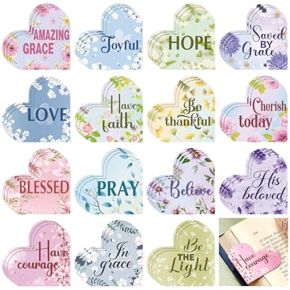 Skyygemm 48 Pcs Christian Bible Verse Magnetic Bookmarks Inspirational Gift