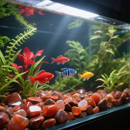 0.96LB Natural Pebbles Vase Filler Fish Tank Gravel Aquarium Decorative Crushed Stones Succulent Rocks Bulk Polished Irregular Shaped - Red - color: Red