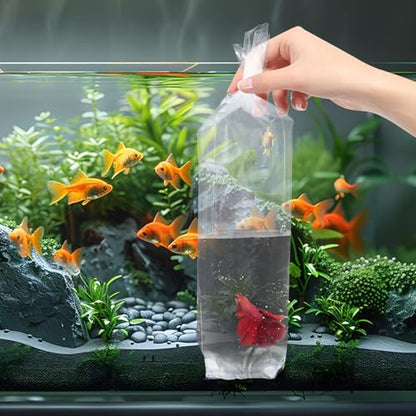 Zerodeko 50pcs Live Fish Shipping Bags Thickened Plastic Transport Containers Leak-proof Fish Packaging Bags for Aquarium 6x34cm