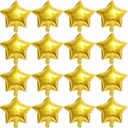 50 Pieces 10" Gold Foil Star Balloons for Party Decorations - color: Gold Star 10 Inch