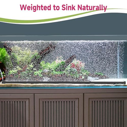 hygger Aquarium Bubble Curtain Wall, Quiet Fish Tank Air Stone with Accessories, High Dissolved Aquarium Bubbler Oxygen Diffuser Decoration for Freshwater & Saltwater - size: 37.4-IN Long