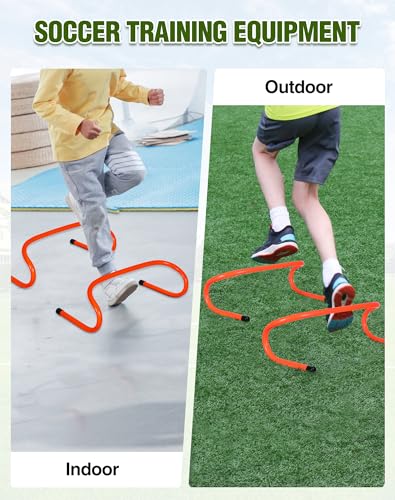 20 PCS Agility Hurdles, 6" 9" 12.6" Speed Training Equipment for Kids & Athletes, Plyometric Hurdles for Soccer, Football, Basketball, Baseball, Indoor Outdoor Sports