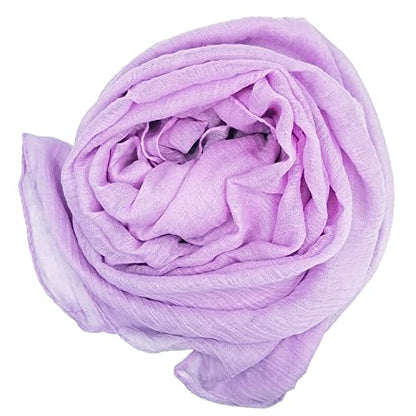 woogwin Women's Scarf Lady Light Soft Fashion Solid Shawl Wraps - color: Lightpurle