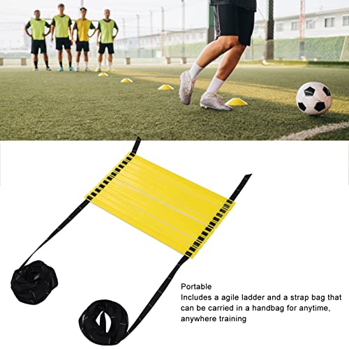 12 Rungs Agility Ladder, 236.2 X 16.3in Foldable Speed Training Ladder with Scale, Agility Training Equipment with Carry Bag for Footwork Drills