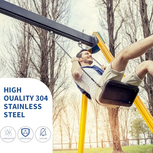 Stainless Steel 304 Swing Hangers with Bearings, Set of 2, Heavy Duty Screw Brackets for Hanging Chairs, Swings, Punching Bag, 1500LB Capacity - style: 2 Pack-Hexagonal