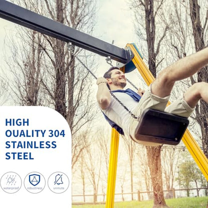 Stainless Steel 304 Swing Hangers with Bearings, Set of 2, Heavy Duty Screw Brackets for Hanging Chairs, Swings, Punching Bag, 1500LB Capacity - style: 2 Pack-Hexagonal
