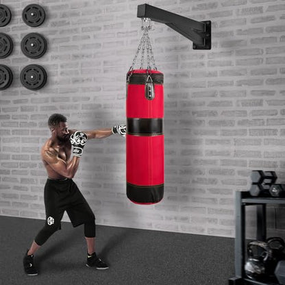 SELEWARE Wall Mount Heavy Bag Hanger Heavy Duty Punching Bag Hanger | 500LB Capacity Adjustable 360° Swivel Heavy Bag Bracket for Home Gym Indoor Outdoor Boxing, Muay Thai and MMA Training - size: C: 17" length