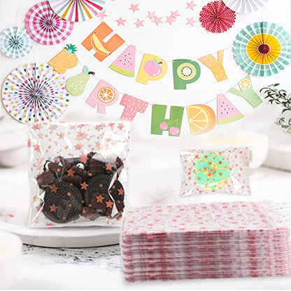 COQOFA 100 Pcs 4x 6 In Star Self-Sealing Cellophane Treat Bag, Clear Cookie Candy Bags Resealable Cellophane Gift Goodie Bag OPP Plastic Party Favor Bags for Bakery,Wedding,Birthday,Baby Shower ,Self Adhesive for Packaging (Rose Gold) - color: Rose Gold(S