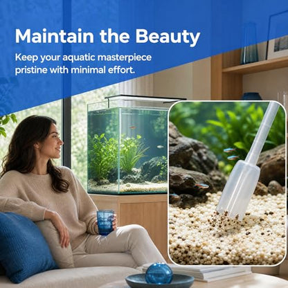 1 Easy-to-use Aquarium Siphon for Quick Water Changes and Gravel Cleaning