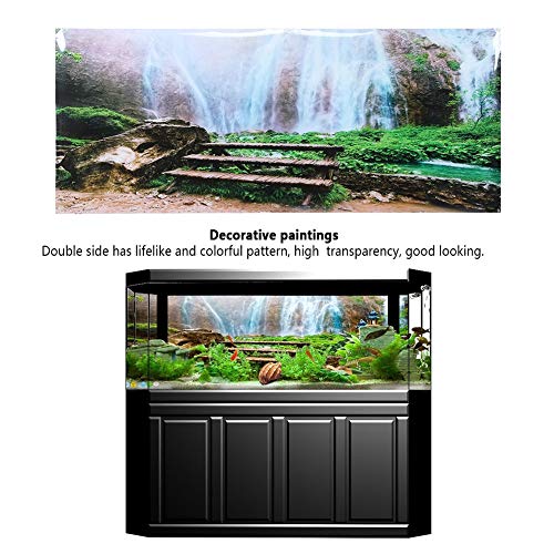 Aquarium Background Sticker, Fish Tank Decorative PVC Sticker, Non - Landscape Image with High Transparency for Aquarium or Fish Tank (61 * 41cm) - size: 61*41cm